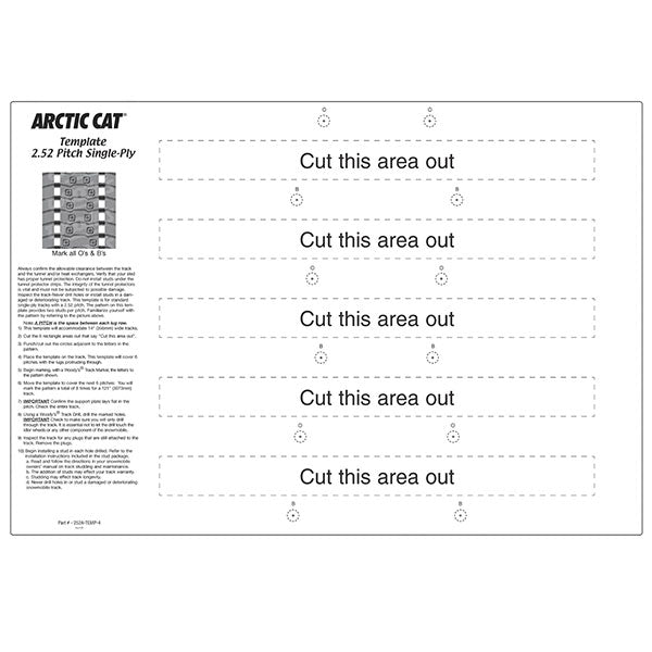 WOODY'S 252A TEMPLATE ARCTIC CAT 252A-TEMP-4