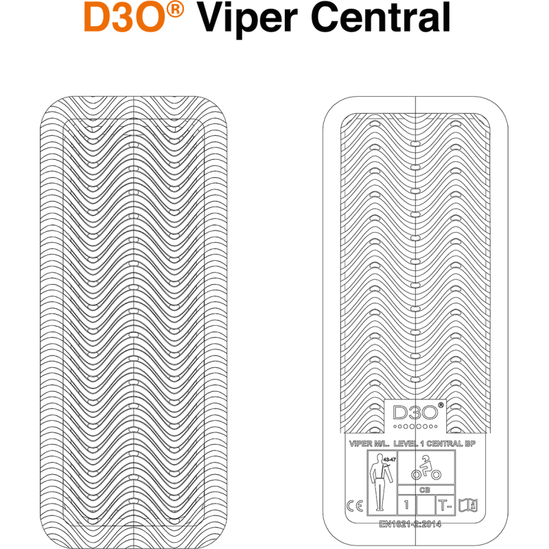 ICON GUARD D3O CENTRL BACK XS 11028