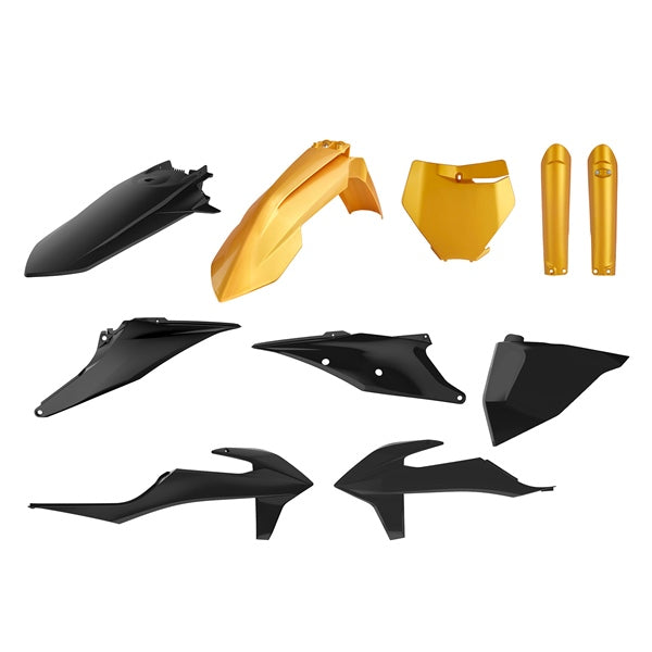 POLISPORT PLASTIC KIT COMP GLD/BK KTM 91052