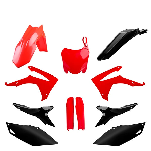 POLISPORT PLASTIC KIT COMP RD BK HON 91533