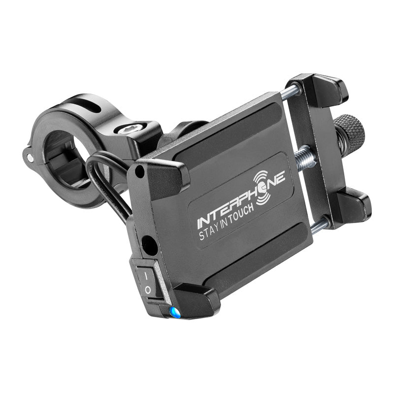 INTERPHONE CRAB - ALUMINIUM USB UNIVERSAL HOLDER FOR HANDLEBA SMMOTOALUSB