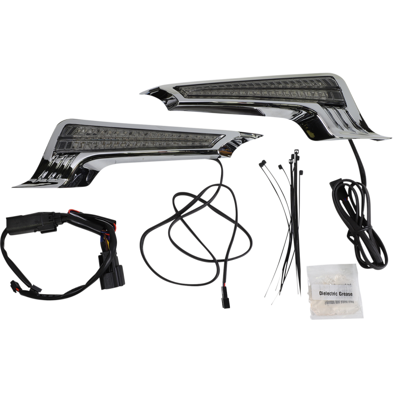 CIRO LLC FILLER PANEL ACCENT LIGHTS - CHROME - RED 40045