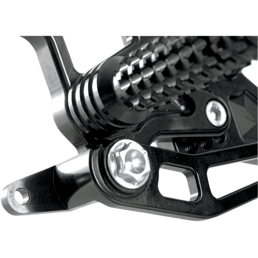 VORTEX 09-16 GSXR1000 REARSETS BLK V2 RS572K