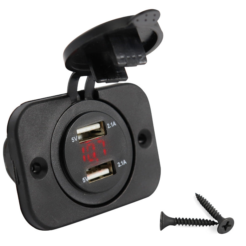 ITL USB CHARGER 2X2.1A  VOLTAGEW/ MOUNT PANEL 2600051