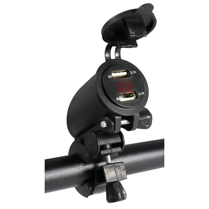 ITL USB CHARGER 2X2.1A  VOLT. FOR HANDLE BAR 2600052