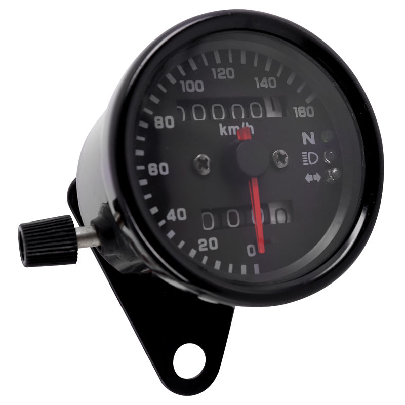 ITL UNIVERSAL SPEEDOMETER BLACK LED W/ INDICATOR 2600103