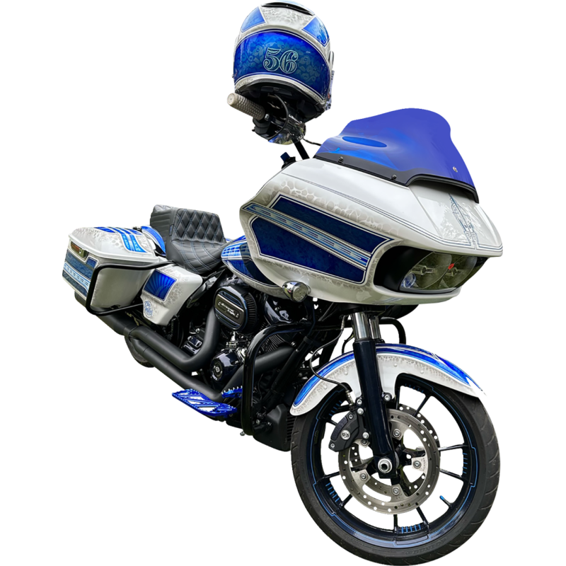KLOCK WERKS WINDSHIELD FLARE FLTR 9" SPORT BLUE KWW-01-0672