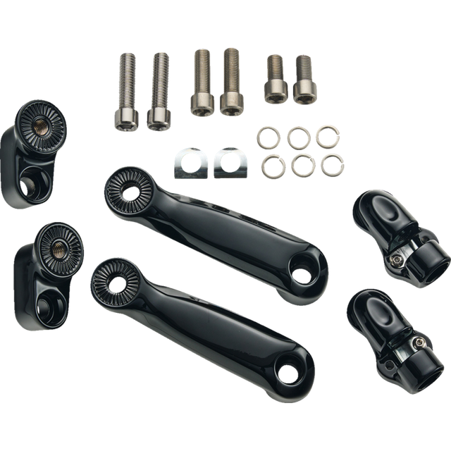 CIRO LLC RYDECULTURE CC ADJUSTABLE PASSENGER PEG MOUNTS - BLACK 6R220