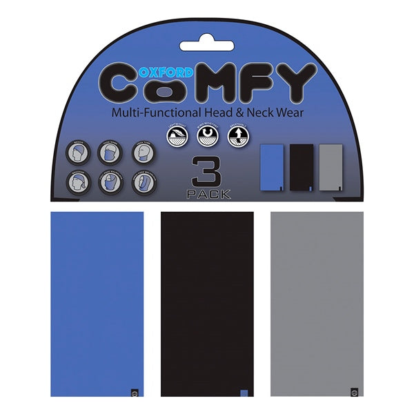OXFORD PRODUCTS COMFY BLUE/BLK/GREY QTY3 OXFORD NW114