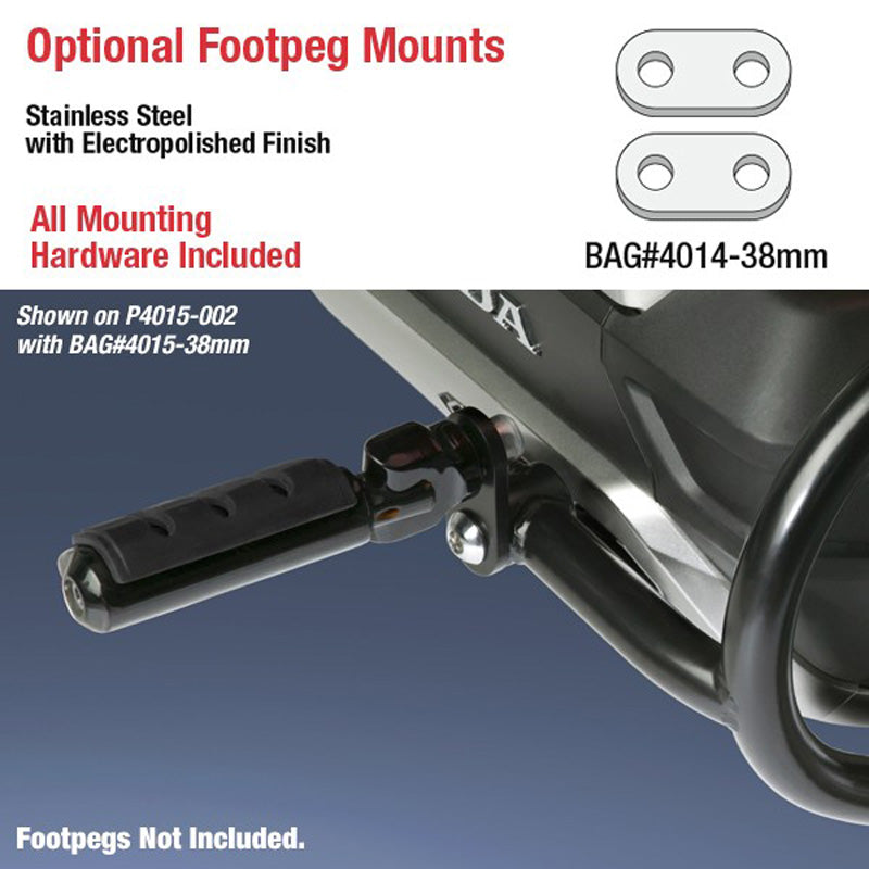 NATIONAL CYCLE GL1800 FOOTPEG MOUNT38MMELECTROPOLISH BAG_4014-38MM