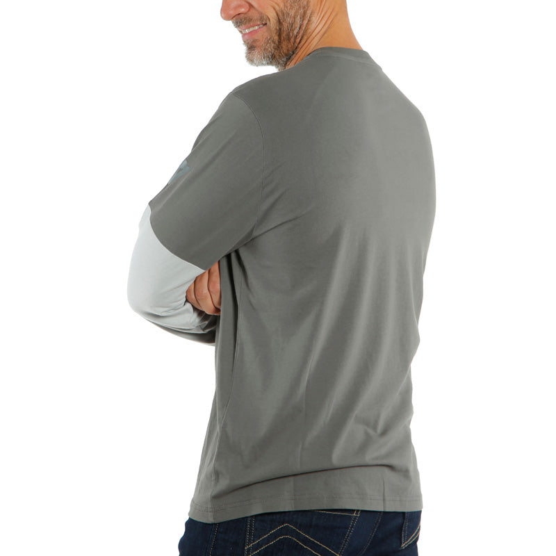 DAINESE PADDOCK T-SHIRT LS CHARCOAL-GRAY/GLACIER-GRAY 1896840-71F-XL