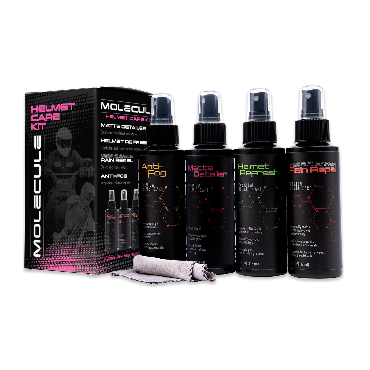 MOLECULE MOLECULE MATTE HELMET CARE KIT MSHCK-4-12