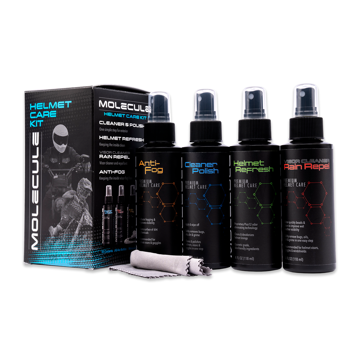 MOLECULE MOLECULE GLOSSY HELMET CARE KIT MLHCK-4-12