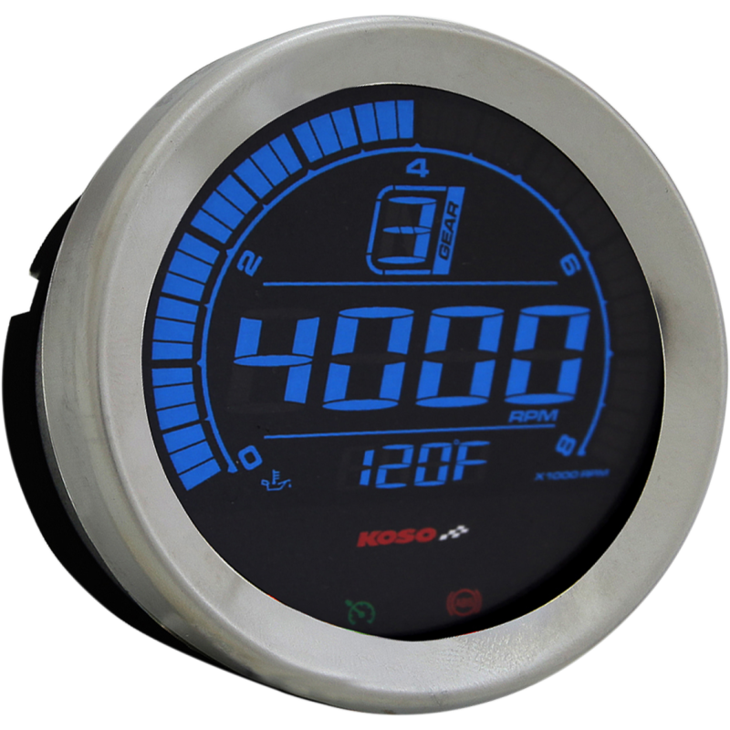 KOSO NORTH AMERICA TACH HD 4" CHROME BA051100