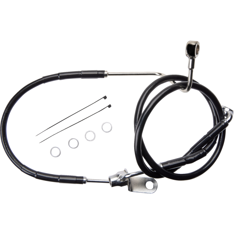 DRAG SPECIALTIES BRAKE LINE RR NON ABS BL 621225-BLK