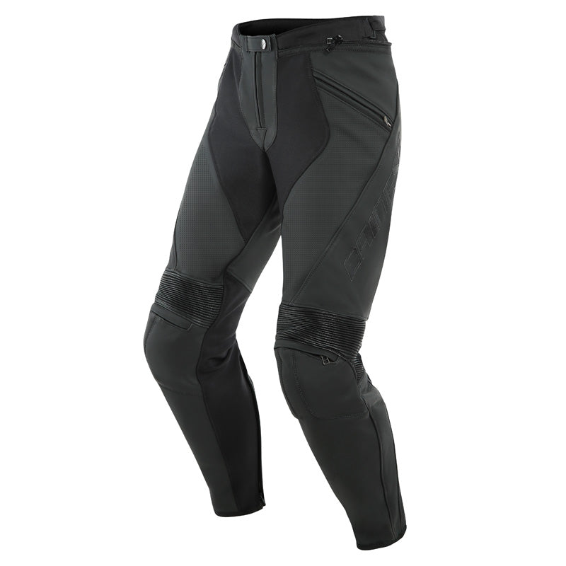 DAINESE PONY 3 PERF. LEATHER PANTS BLACK-MATT 1553712-076-60