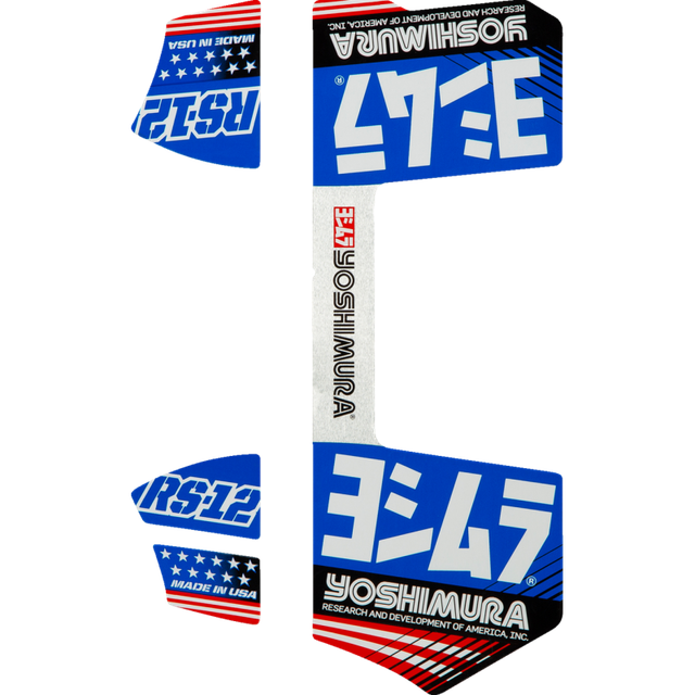 YOSHIMURA RS-12 OE BRANDED 4 PC DECAL KT BLU RS12-NB013