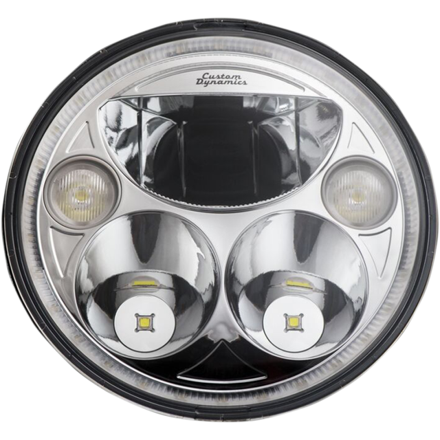 CUSTOM DYNAMICS HEADLIGHT 7" CHIEFTN CHR CDTB-7-IF-C