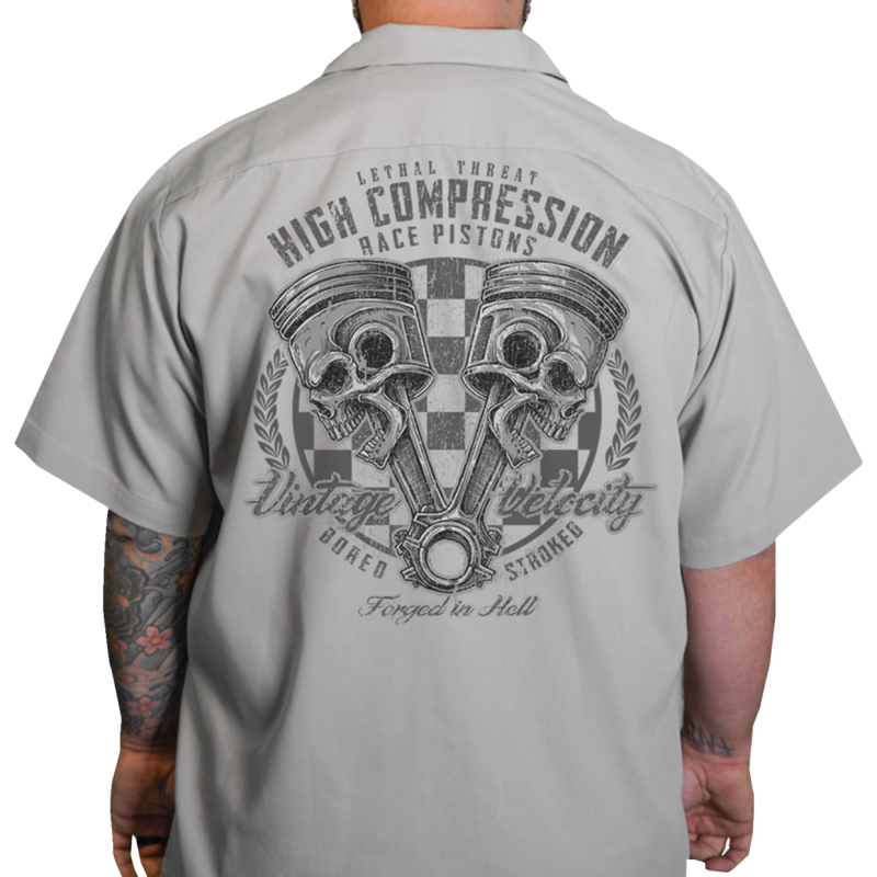 LETHAL THREAT SHIRT HIGHCOMP GRAY LG DG60163L