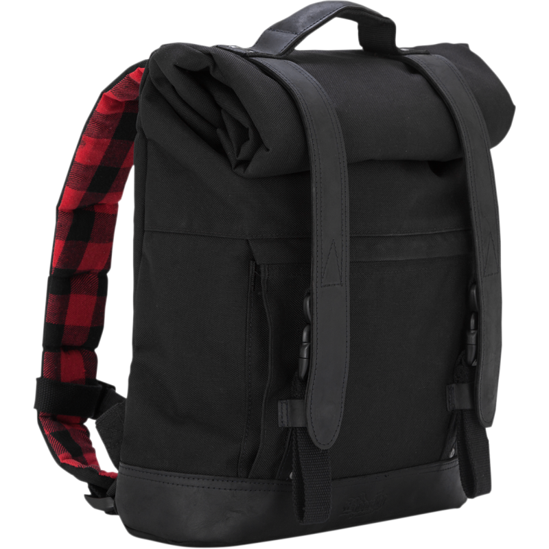 BURLY BRAND ROLL TOP BACKPACK - BLACK B15-1020B