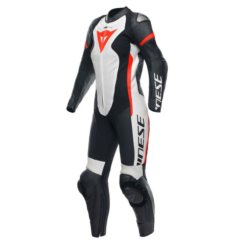 DAINESE GROBNIK LADY LTHR 1PC SUIT PERF. BLK/WHT/RED 48 2513484-N32-48