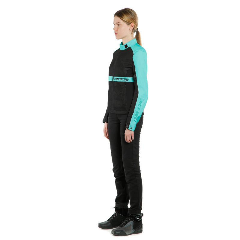 DAINESE RIBELLE AIR LADY TEX JACKET BLACK/ACQUA-GREEN 2735245-26F-38