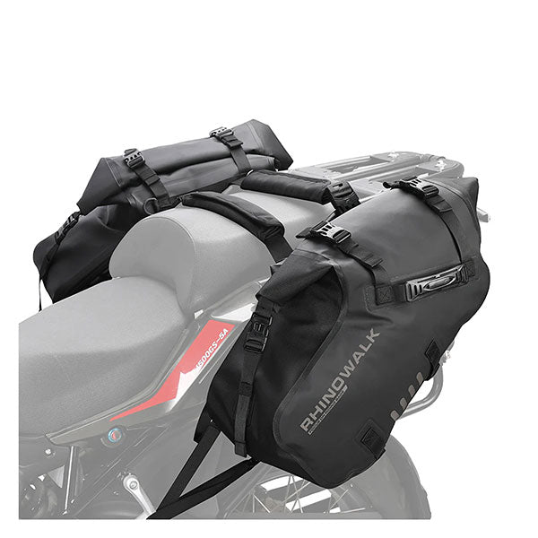 RHINOWALK WATERPROOF MOTORCYCLE PANNIER SIDE BAG 28L BLACK MT1428