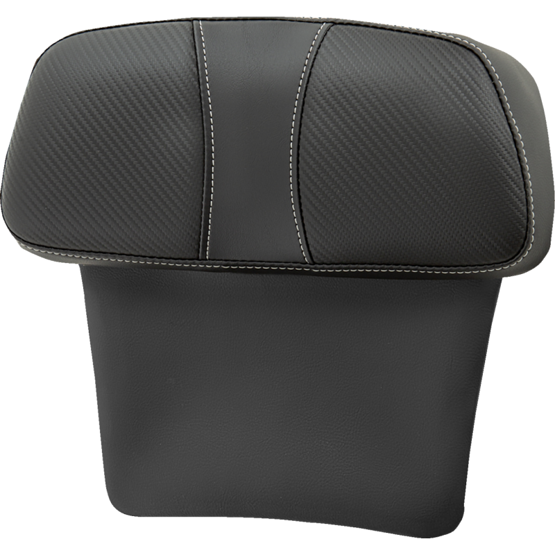 SADDLEMEN ROADSOFA BACKREST DOM BLK W/ CARBON FIBER FLT/FLH'14-'24 814-07-CPACK-D