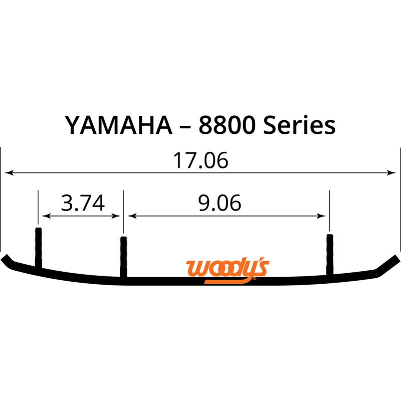 WOODYS 6 " X 60" TURNING  1 1/2" END PAD (YAM MTN SKI) TYV4-8800-1