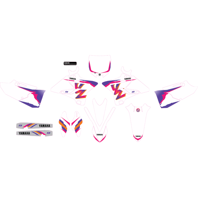 D'COR VISUALS CMPLT KIT 93 YZ RETRO - YZ 125/250 (15-21) WHT BG 20-50-332
