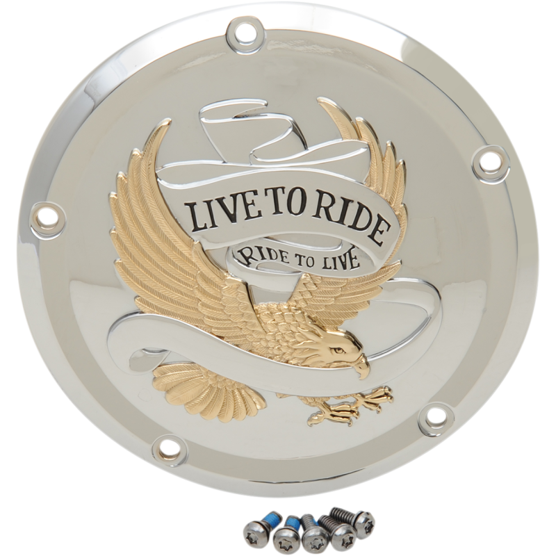 DRAG SPECIALTIES COVER DRBY GOLD LTR 16-19 FLHT D33-0110GA