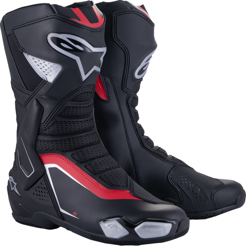 ALPINESTARS (ROAD) BOOTS SMX-6 V3 BK/SI/RD 42 2223025-199-42