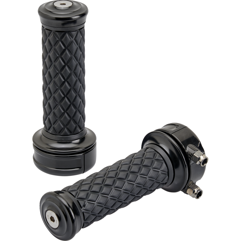 BILTWELL GRIPS ALUMICORE CSTM BLK 6606-201-01