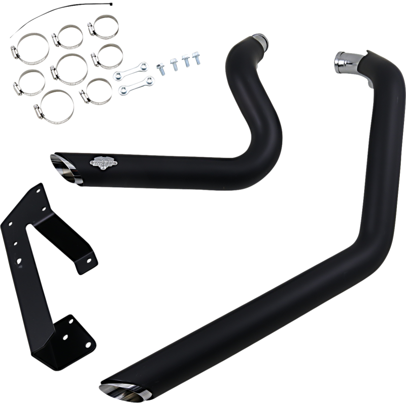 VANCE & HINES 04-13 XL SHORTSHOTS STAGGERED 2:2 FS BLK 47219