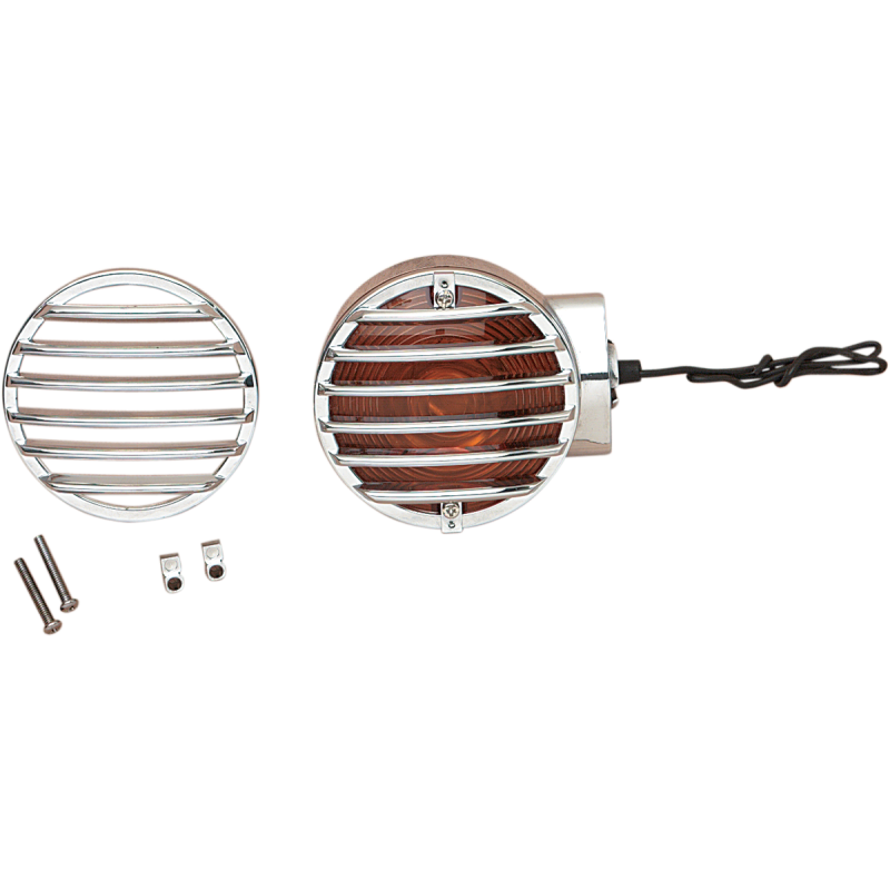DRAG SPECIALTIES 86-09 FRT/REAR FL T/SIGNAL GRILLES (PR) DS-719947