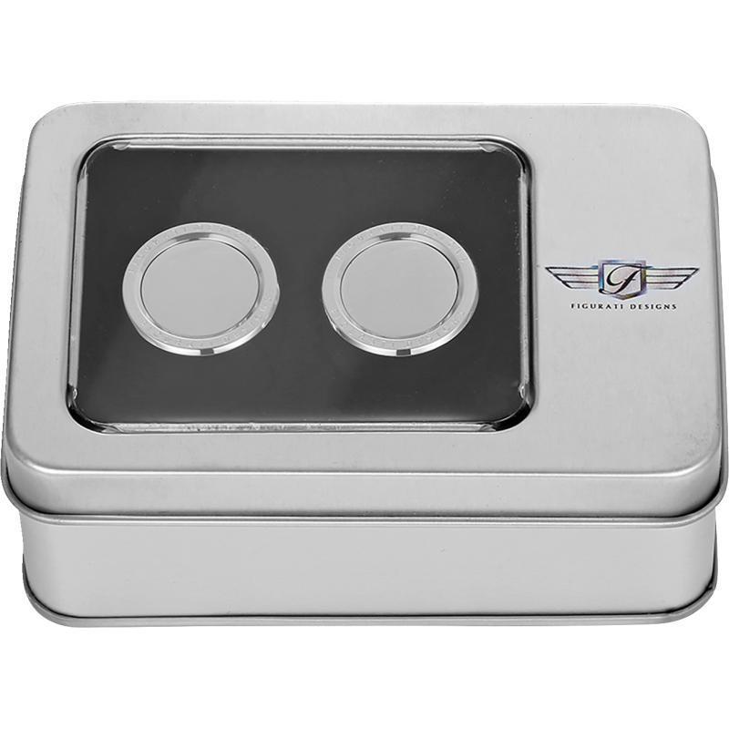FIGURATI DESIGNS ND MAG DOCKING COVERS PLAIN SILVER 25.2X32MM FD60-DC-25.2/32-SS