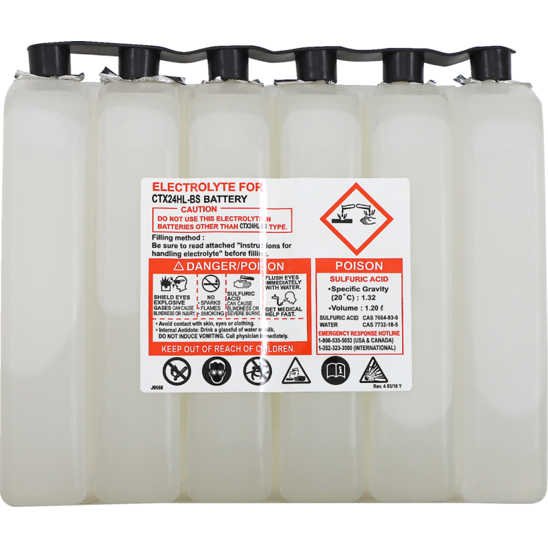 DRAG SPECIALTIES BATTERIES CTX24HL-BS DRAG W/ACID PACK DTX24HL-BS