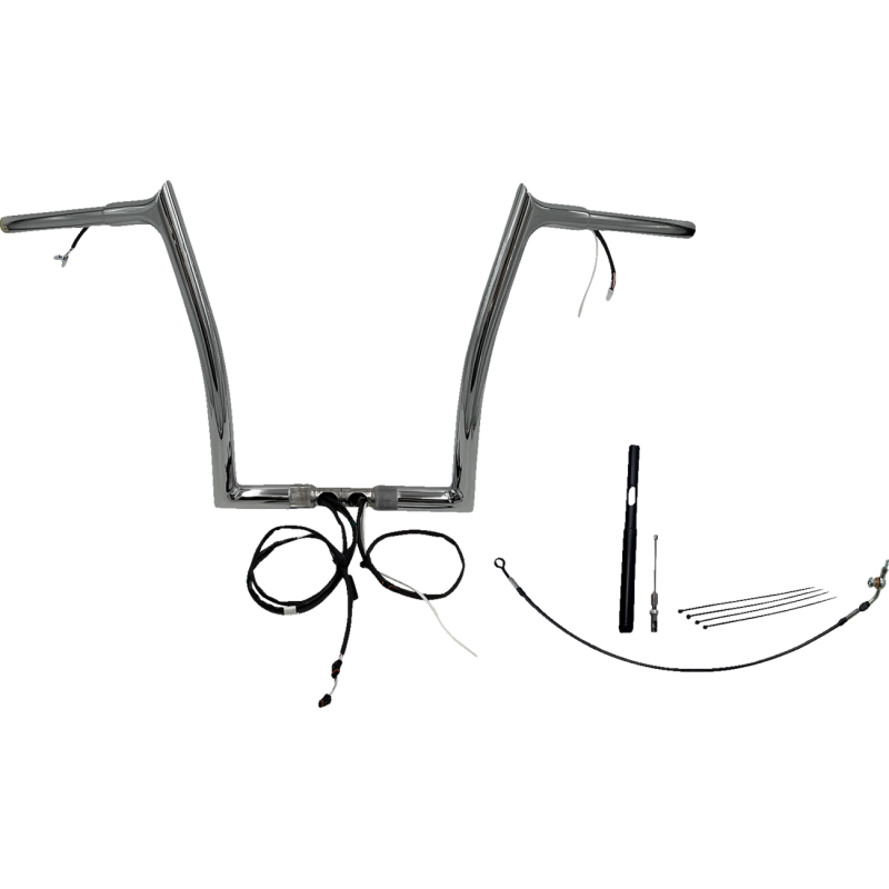 FAT BAGGERS INC HANDLEBAR KIT - POINTED TOP - 14" - CHROME 912914