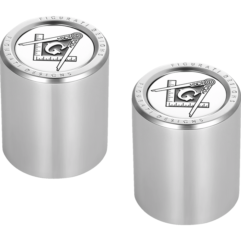 FIGURATI DESIGNS ND MAG DOCKING COVERS SILVER WITH MASONIC-27.2X32MM FD42-DC-27.2/32-SS