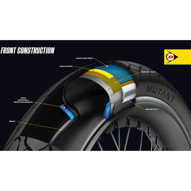 DUNLOP 120/70ZR17 (58W) M+S MUTANT FRONT 45255200