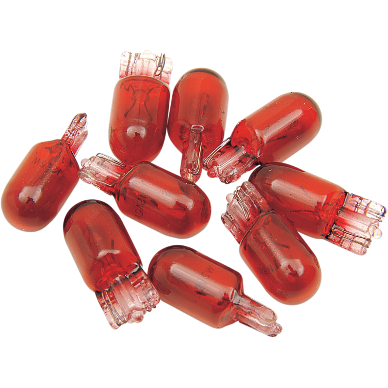 DRAG SPECIALTIES RED 5WATT SINGLE FILIMENT BULB 10PK 2060-0122