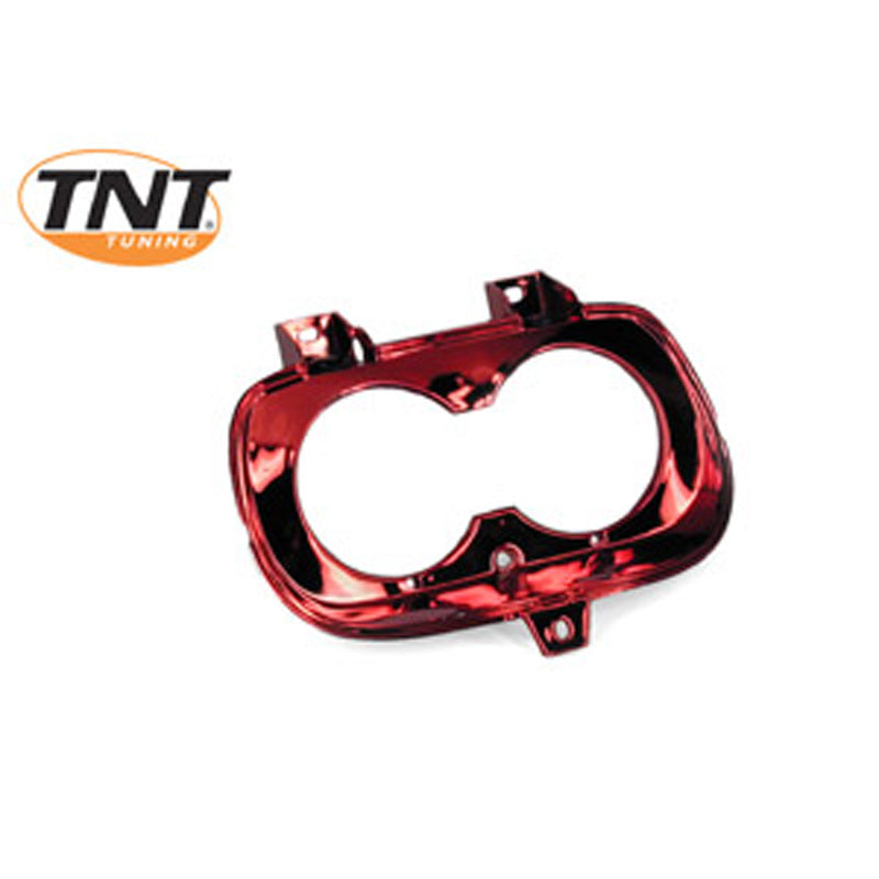 TNT RED CHROME TWIN HEADLIGHT COVER BW'S/ZUMA. 201271