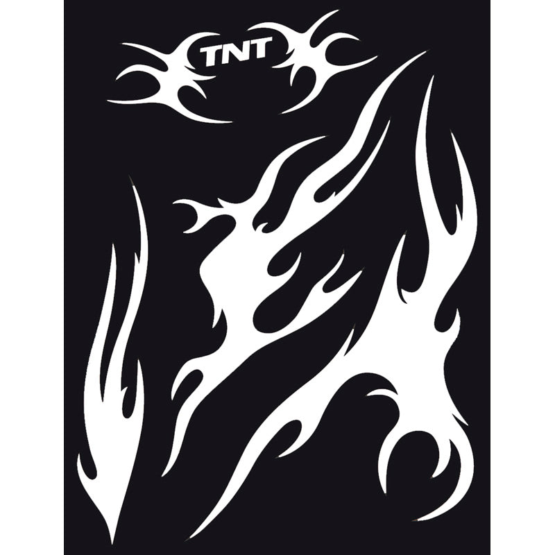 TNT WHITE STICKER KIT 'FLAMING'. 500001