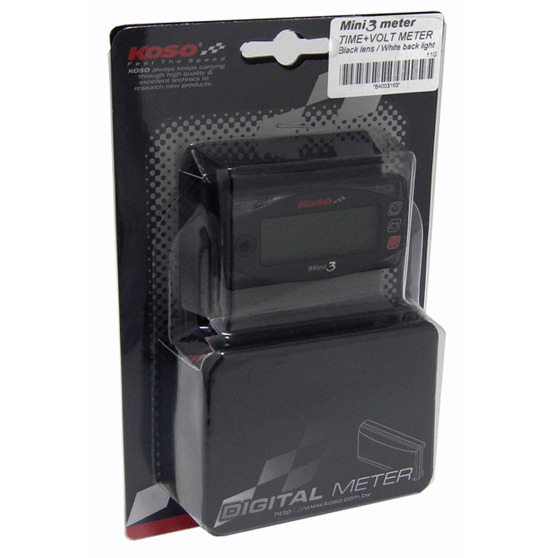 KOSO MINI 3 CLOCK / VOLT METER BA003160