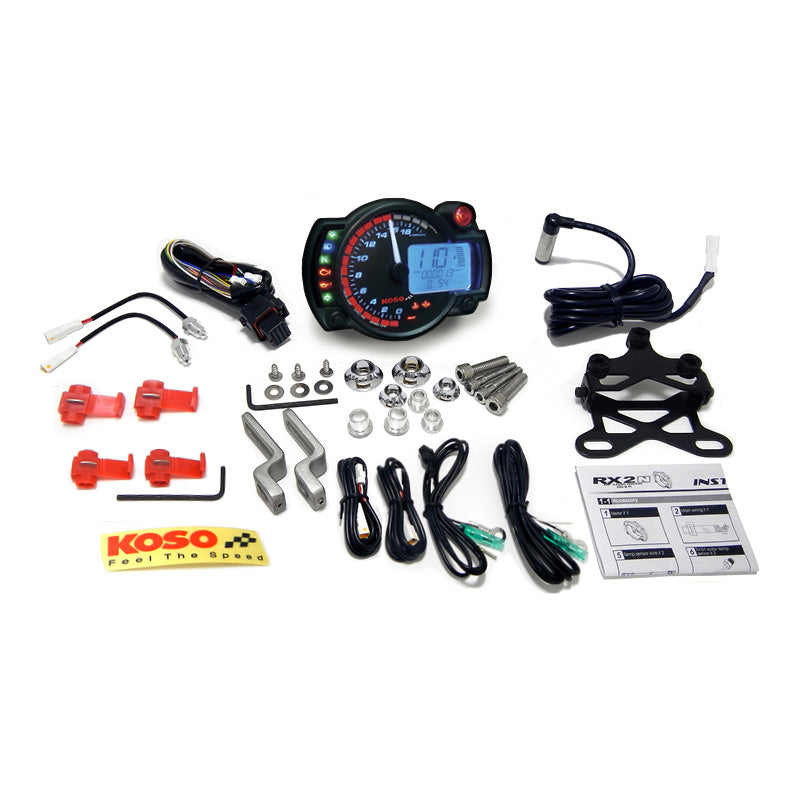 KOSO SPEEDOMETER GP STYLE RX-2N(0-20 000 RPM)BK FACE BA015B25