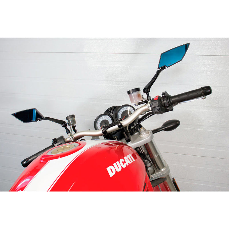 KOSO TT MIRROR CARBON LOOK SHELL / BLUE LENS OA016CS6