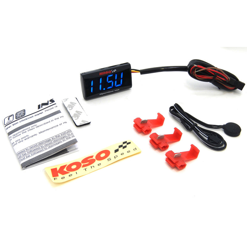 KOSO SUPER SLIM STYLE CLOCK / VOLT METER BA024B50
