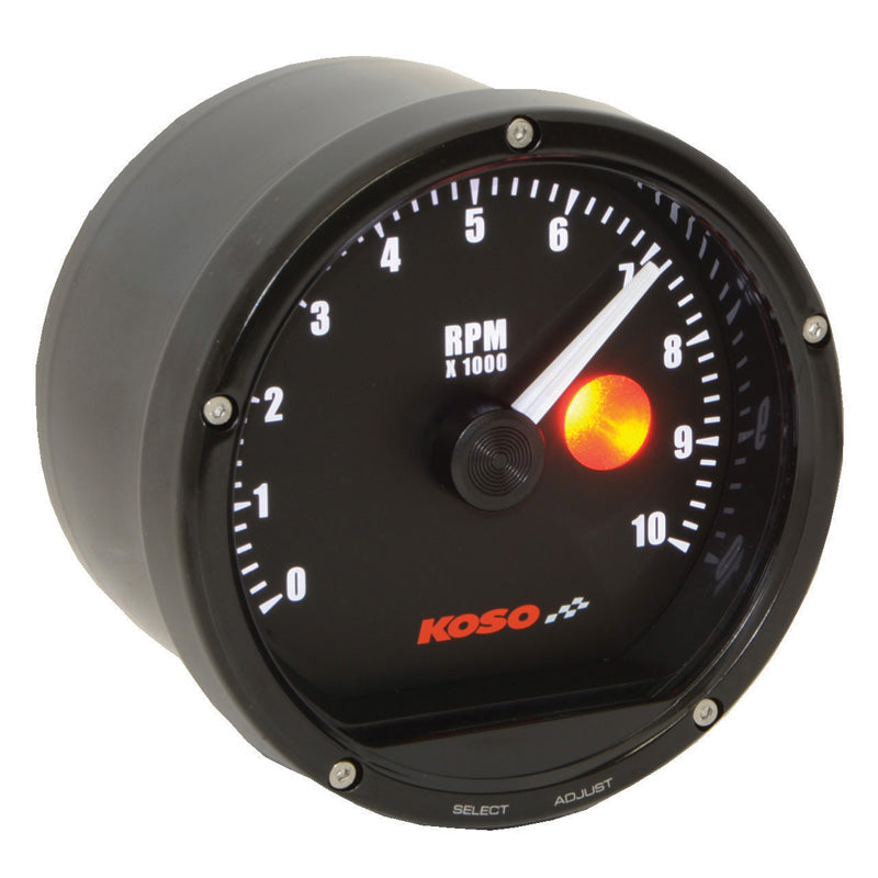 KOSO TNT-01R TACHO 10000 RPM SHIFT LIGHT-BK FACE/BK C BA035130