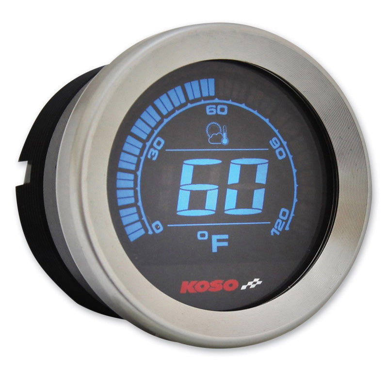 KOSO HD-02T H-D 2'' AMBIENT TEMPERATURE - SILVER BEZEL BA050000