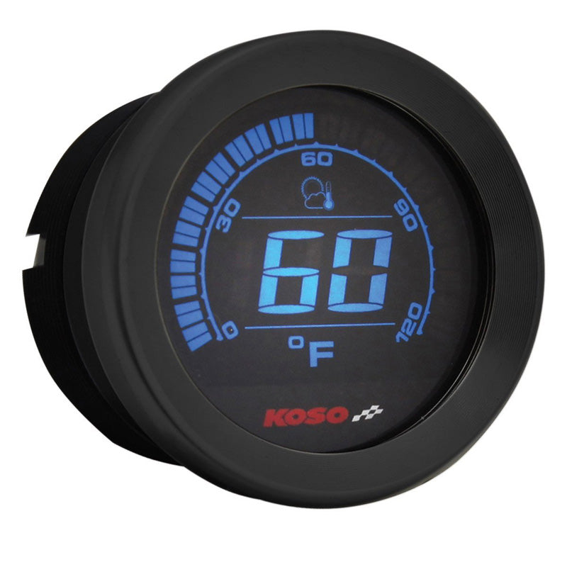 KOSO HD-02T HARLEY 2'' AMBIENT TEMPERATURE-BLACK BEZEL BA050020